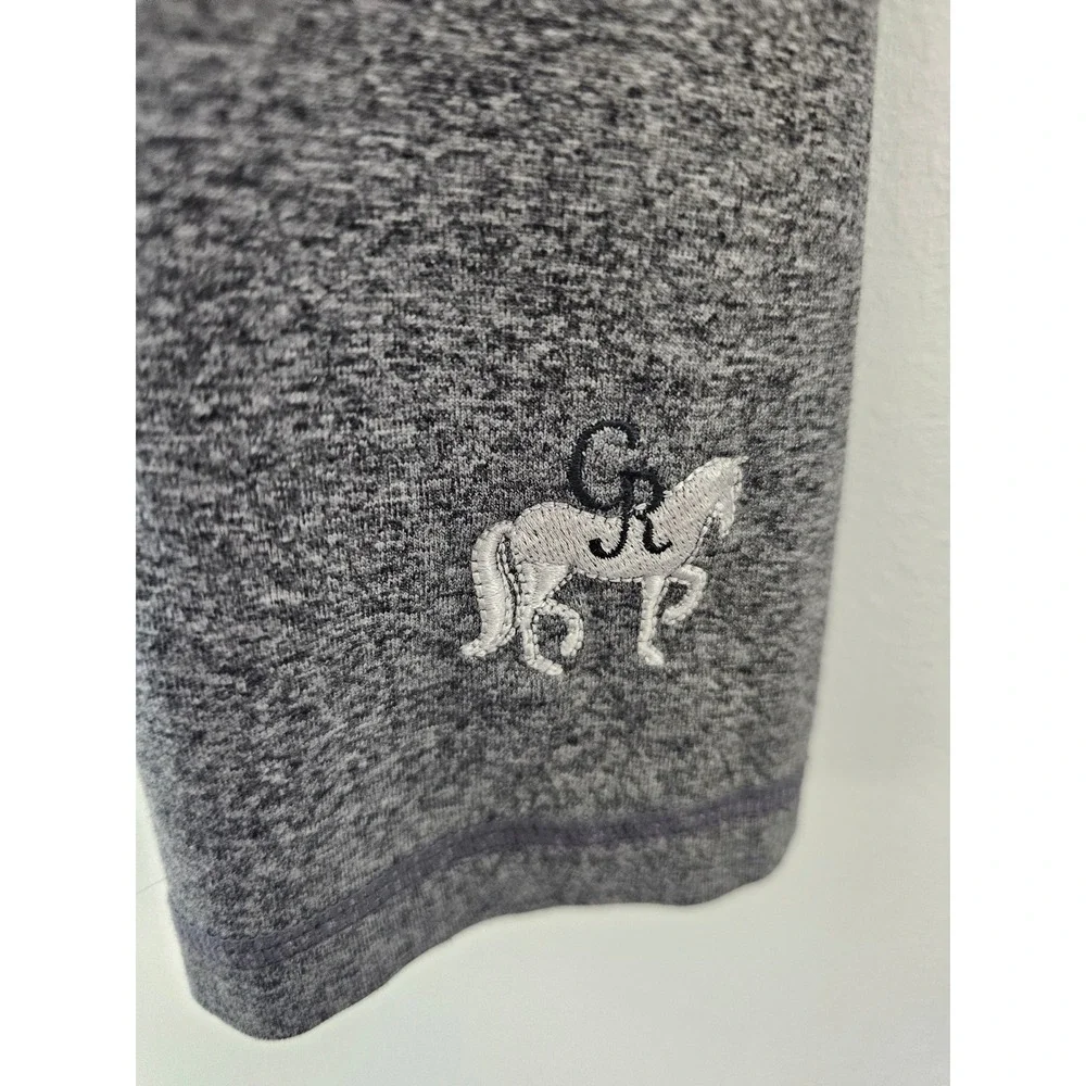 Equestrian Good Rider Quarter Zip Top Kids XL Gray Heather Long Sleeve 18016